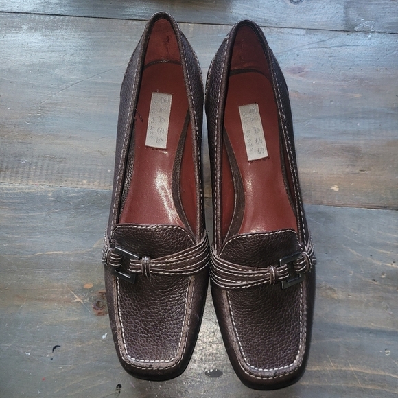Bill Blass Rossi Brown Heeled Shoes 6M - Picture 2 of 5